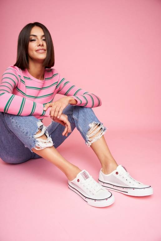 Naiste saapad Cross Jeans valget värvi Naiste saapad Cross Jeans valget värvi