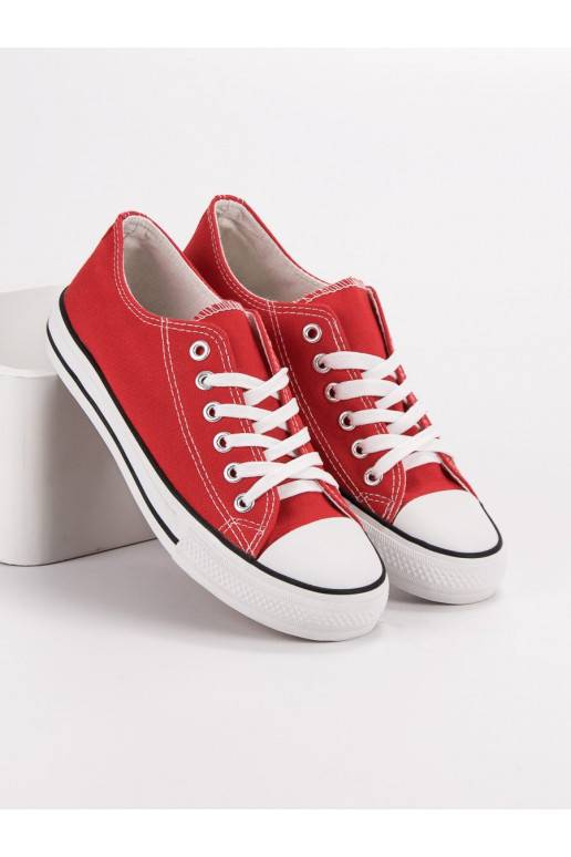 Klassikalise mudeli punased vabaaja jalanõud