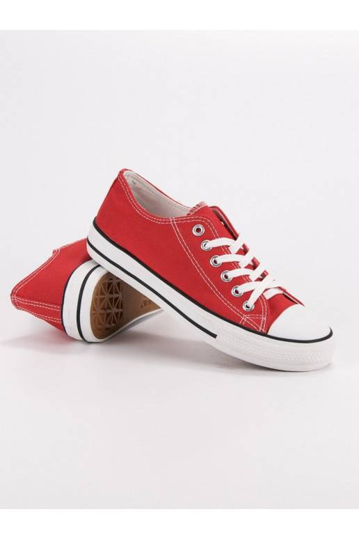 Klassikalise mudeli punased vabaaja jalanõud