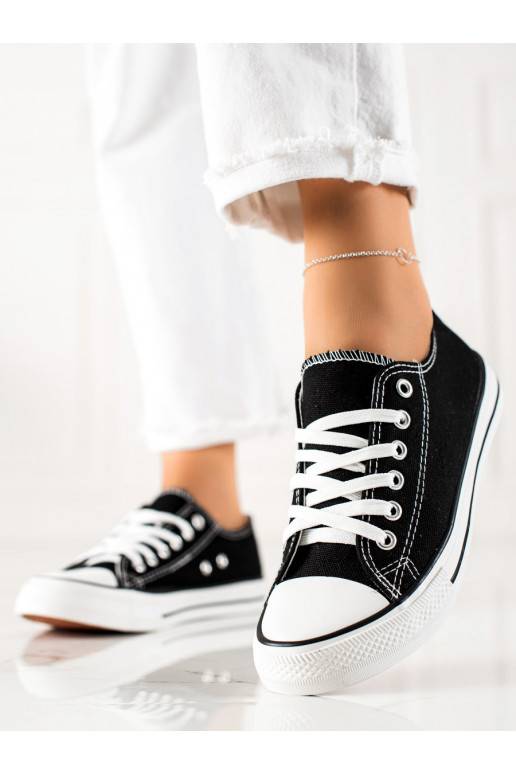 Klassikalise mudeli mustad vabaaja jalanõud