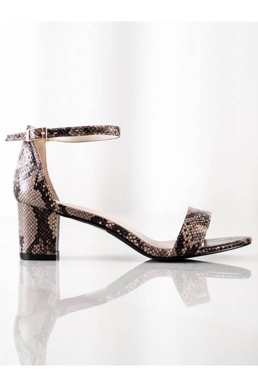 sandaalid kõrge kontsaga maonaha-imitatsiooniga saapad 