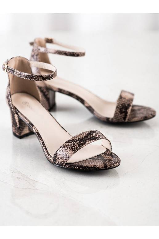 sandaalid kõrge kontsaga maonaha-imitatsiooniga saapad 