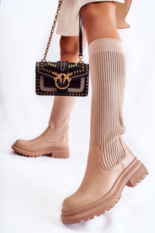 Triibulised pika säärega saapad... Triibulised pika säärega saapad...