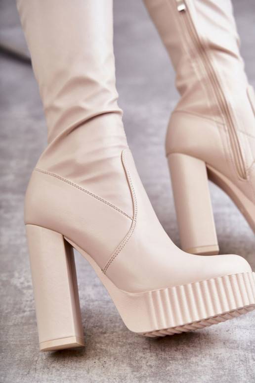 pika säärega saapad platvormiga beeži... pika säärega saapad platvormiga beeži...