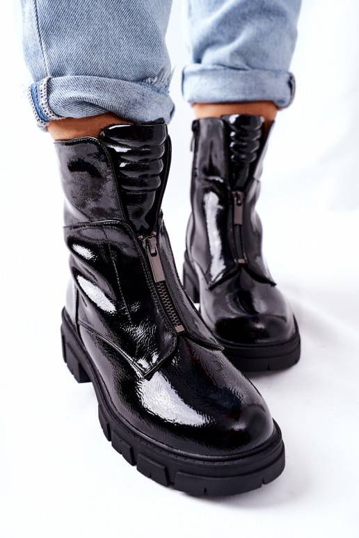 Naiste poolsaapad mustad jalanõud... Naiste poolsaapad mustad jalanõud...