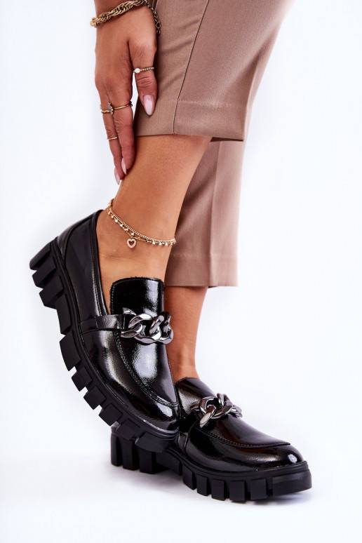 Laque jalatsid platvormiga mustad Inger