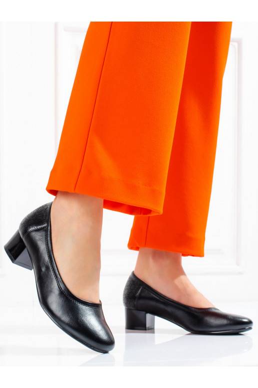 Kõrge kontsaga kingad madalatel kontsadel Potocki Mustad