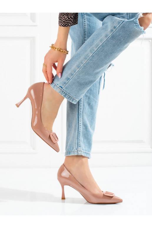 Kõrge kontsaga kingad Vinceza  beeži värvi