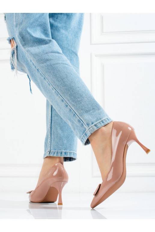 Kõrge kontsaga kingad Vinceza  beeži värvi