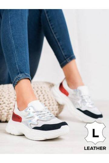 Naturaalsest nahast Mitmevärvilised Sneakers apavi tüüpi jalanõud