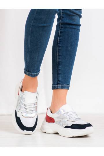 Naturaalsest nahast Mitmevärvilised Sneakers apavi tüüpi jalanõud  2