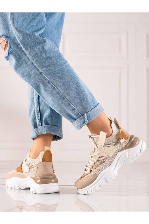 nööritavad Tossud mudeli kingad Shelovet beeži värvi