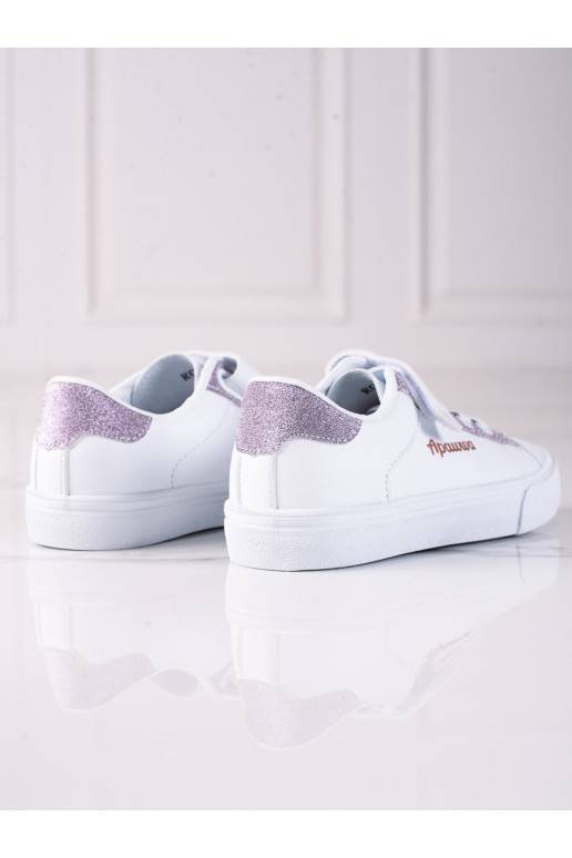 valget värvi kingad dziecięce Shelovet z różowym brokatem