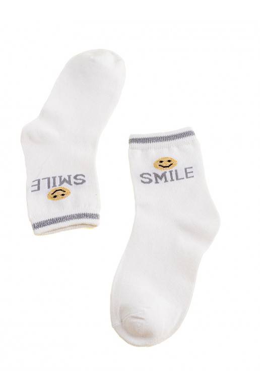 Sokid Shelovet valge värv Smile