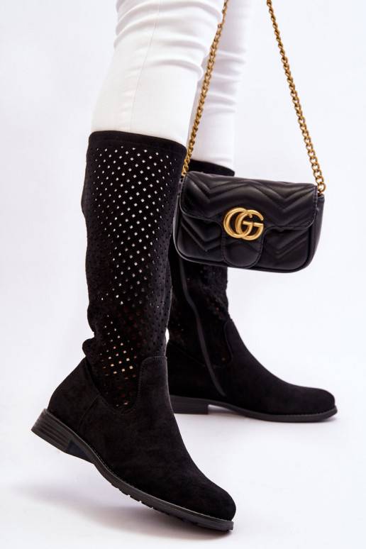 Ažuursed seemisnahast pika säärega... Ažuursed seemisnahast pika säärega...