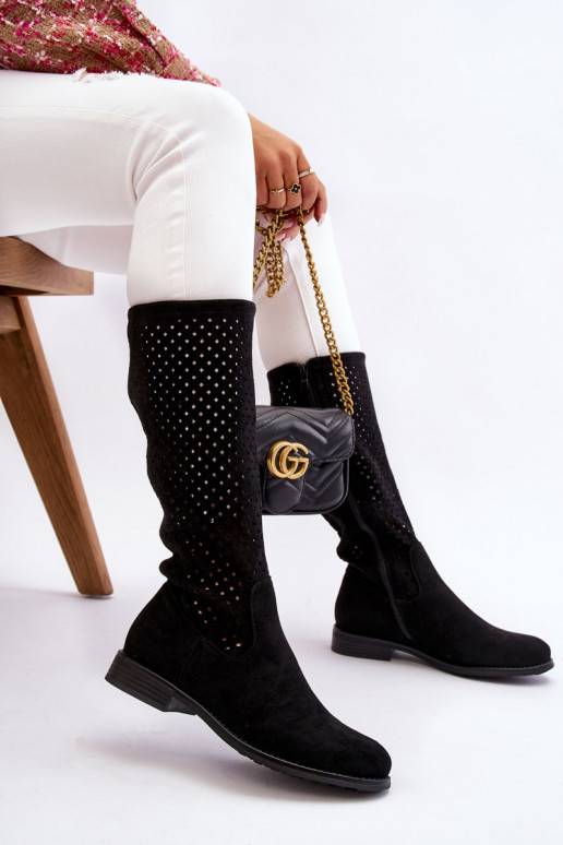 Ažuursed seemisnahast pika säärega... Ažuursed seemisnahast pika säärega...