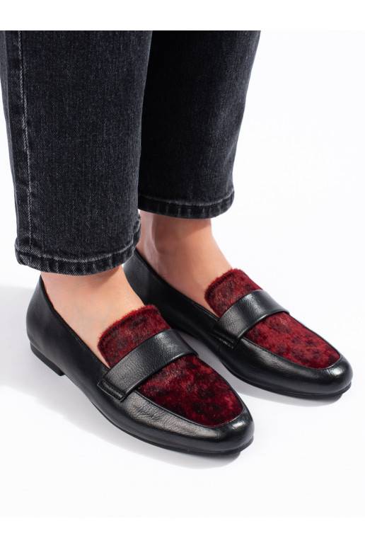  Naiste saapad karusnahaga Shelovet burgundi värvi