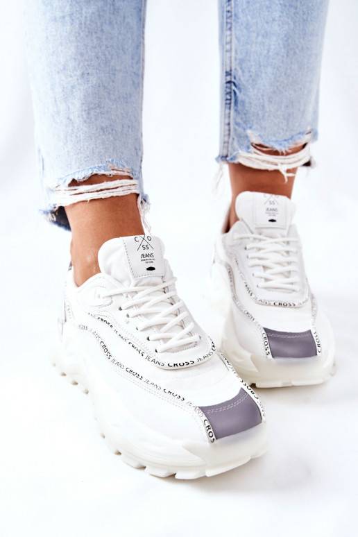 Sportliku stiiliga jalanõud Cross Jeans II2R4017C valget värvi