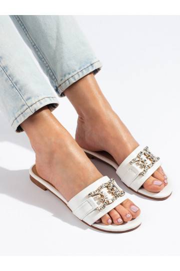  valge värv plätud z elegancką klamrą Shelovet