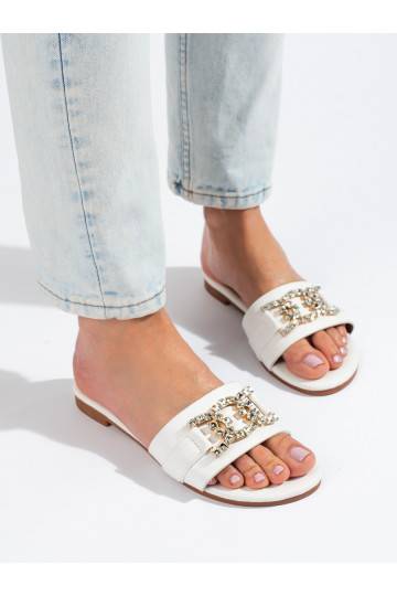  valge värv plätud z elegancką klamrą Shelovet 2