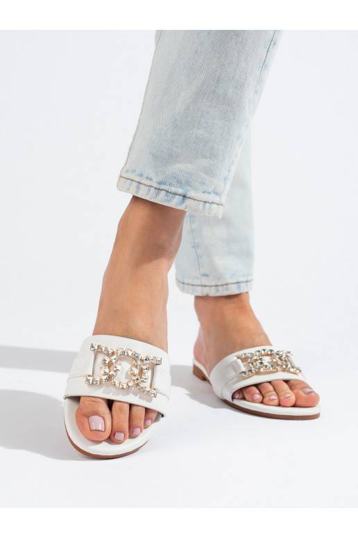  valge värv plätud z elegancką klamrą Shelovet