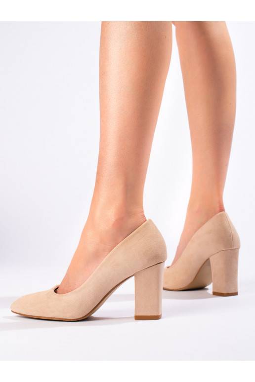 beeži värvi poolsaapad kõrge kontsaga...