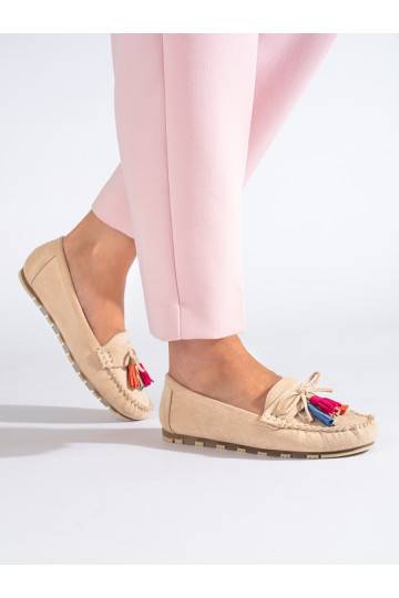 beeži värvi  mokassiinid boho Shelovet 2