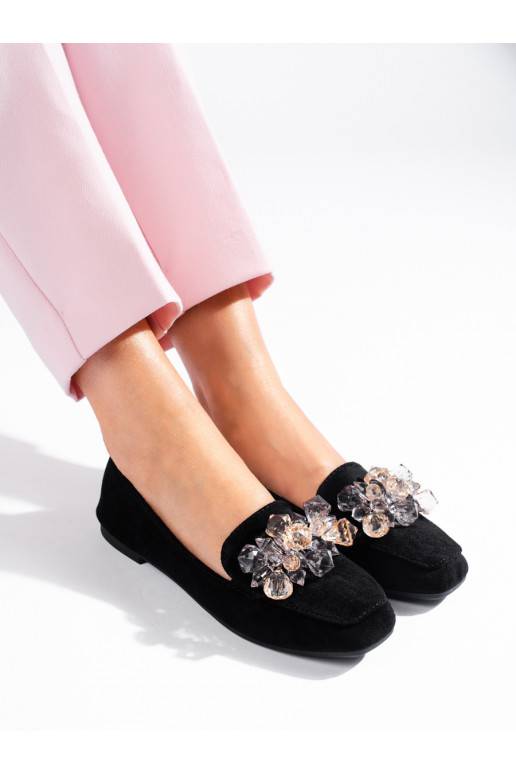 Must  kingad z ozdobnymi kryształkami Shelovet