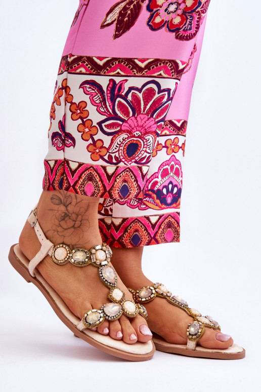 Seemisnahast lamedad sandaalid beeži... Seemisnahast lamedad sandaalid beeži...