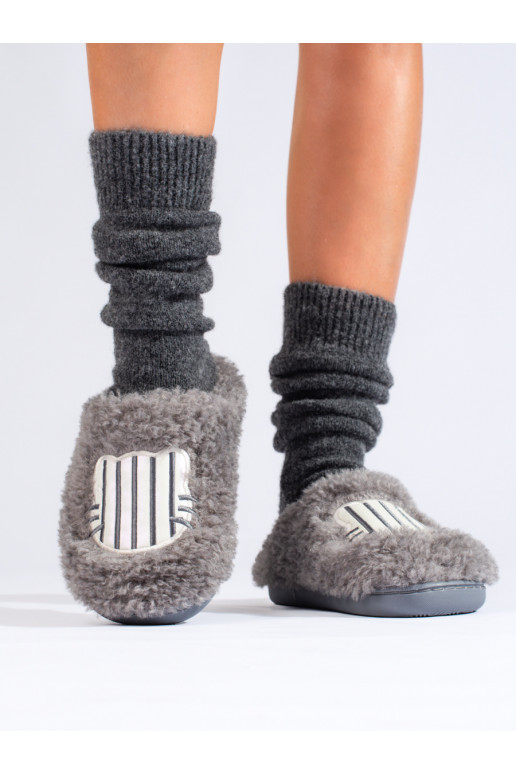  halli värvi futrzane kapcie Shelovet