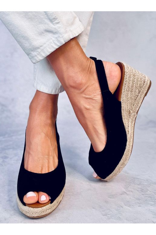 Espadrillid open toe NEVIL BLACK