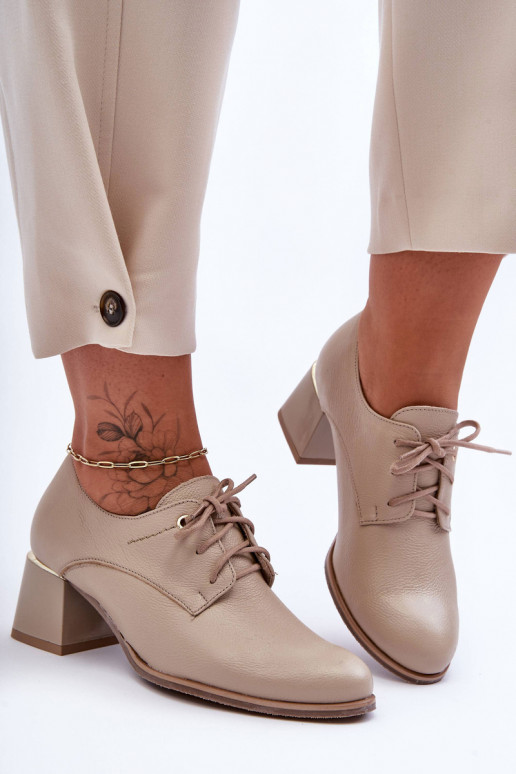 jalatsid kõrge jämeda kontsaga beeži...