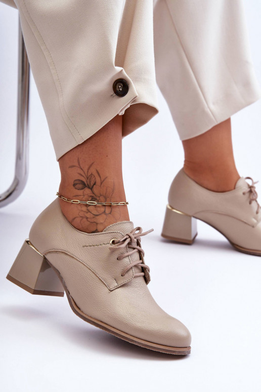 jalatsid kõrge jämeda kontsaga beeži...