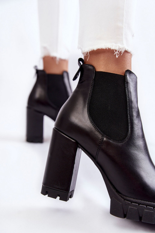 Naiste poolsaapad kõrge jämeda...