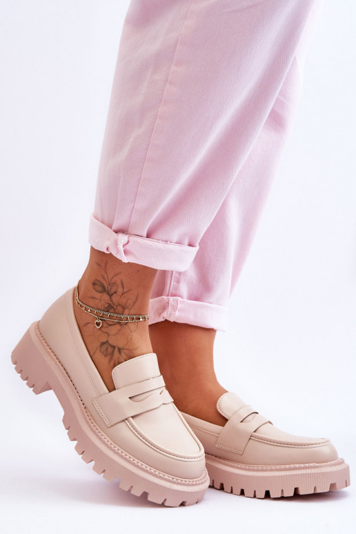 Mokassiinid platvormiga beeži värvi... Mokassiinid platvormiga beeži värvi...