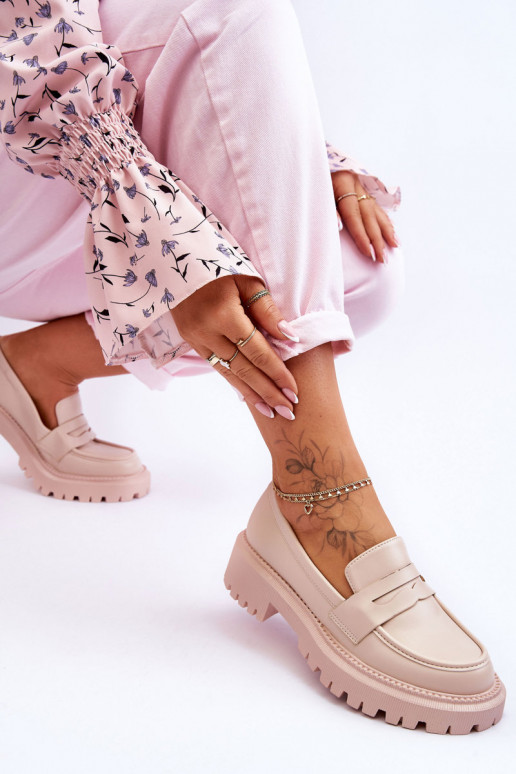 Mokassiinid platvormiga beeži värvi... Mokassiinid platvormiga beeži värvi...