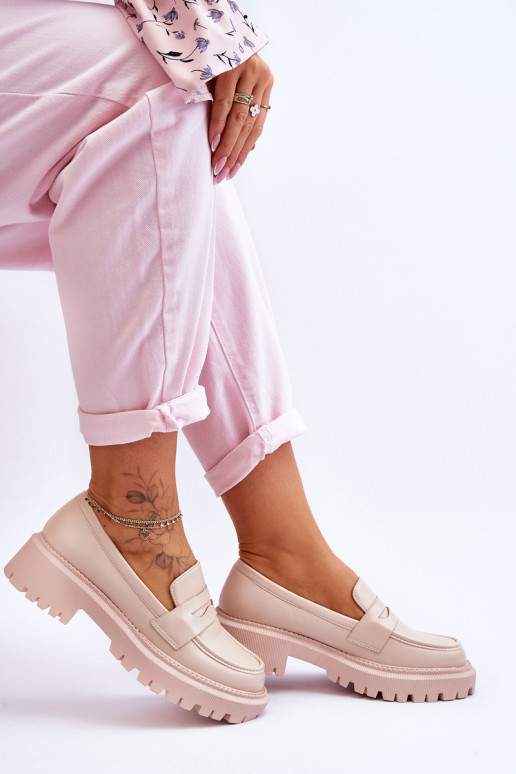 Mokassiinid platvormiga beeži värvi... Mokassiinid platvormiga beeži värvi...