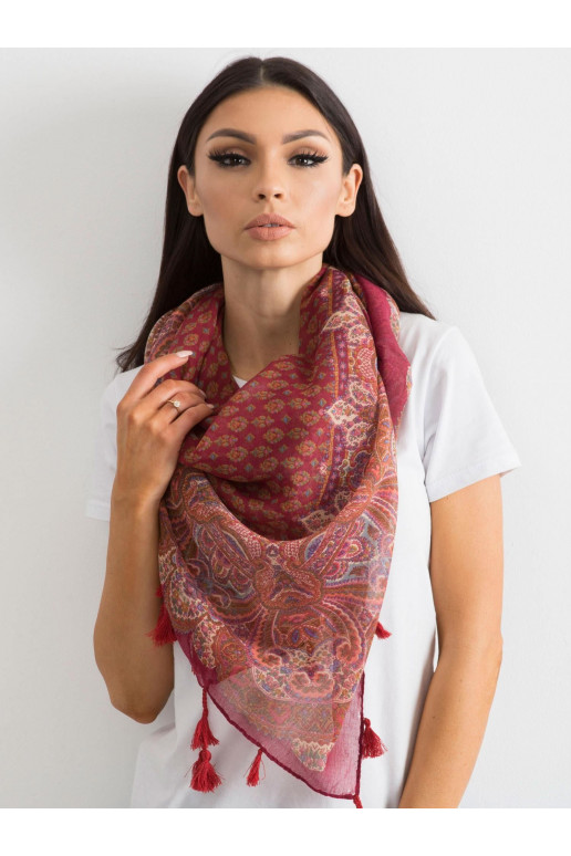 Burgundia sall trükise ja narmastega