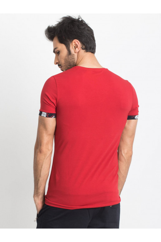 TOMMY LIFE Punane meeste T-särk kirjaga TOMMY LIFE Punane meeste T-särk kirjaga