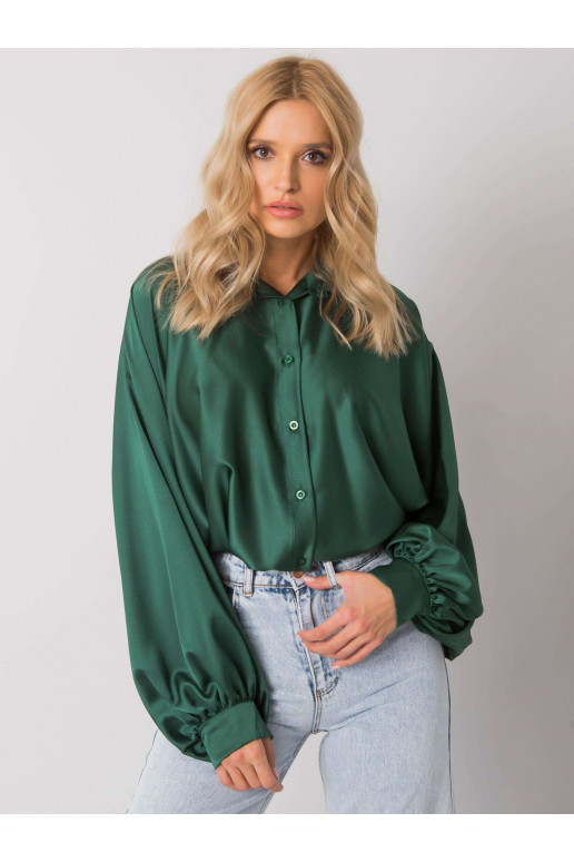 Roheline laiade varrukatega särk...