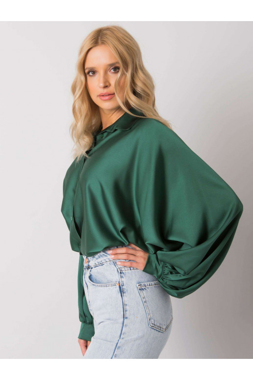 Roheline laiade varrukatega särk...