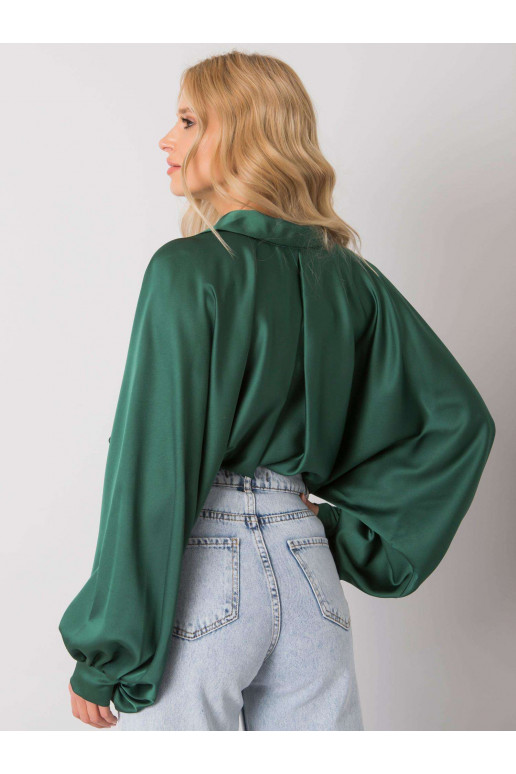 Roheline laiade varrukatega särk...