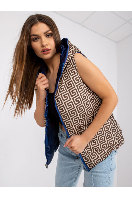 Sinine pööratav Addisoni kapuutsiga vest Sinine pööratav Addisoni kapuutsiga vest