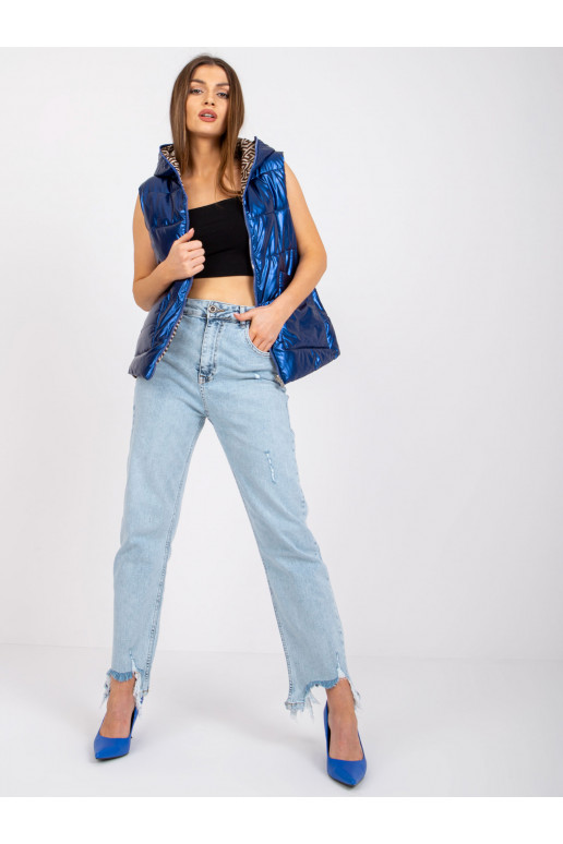 Sinine pööratav Addisoni kapuutsiga vest Sinine pööratav Addisoni kapuutsiga vest