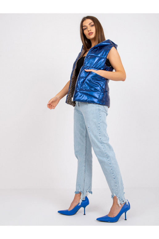 Sinine pööratav Addisoni kapuutsiga vest Sinine pööratav Addisoni kapuutsiga vest