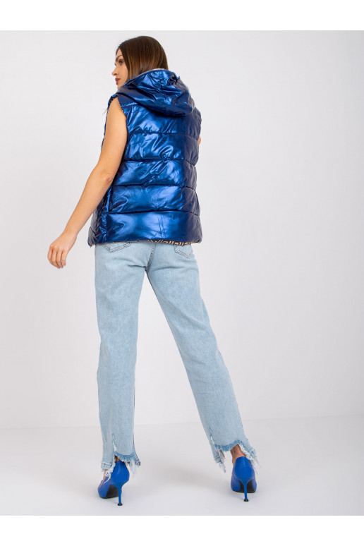 Sinine pööratav Addisoni kapuutsiga vest Sinine pööratav Addisoni kapuutsiga vest