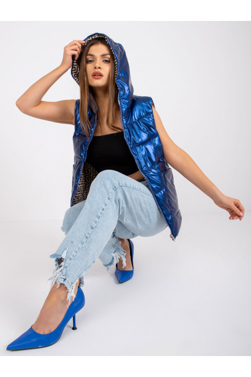 Sinine pööratav Addisoni kapuutsiga vest Sinine pööratav Addisoni kapuutsiga vest