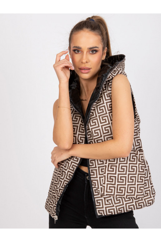 Must tepitud pööratav Addisoni vest Must tepitud pööratav Addisoni vest