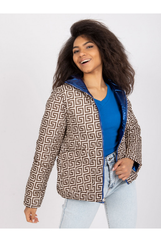 Sinine ümberpööratav kapuutsiga jope... Sinine ümberpööratav kapuutsiga jope...