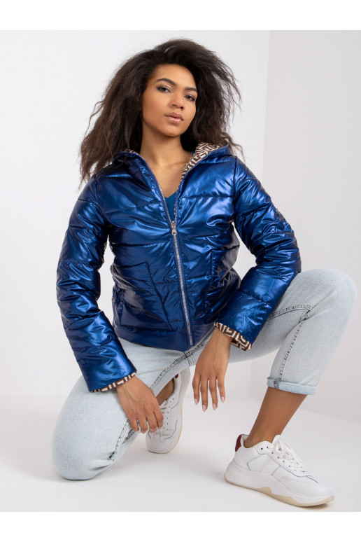 Sinine ümberpööratav kapuutsiga jope... Sinine ümberpööratav kapuutsiga jope...